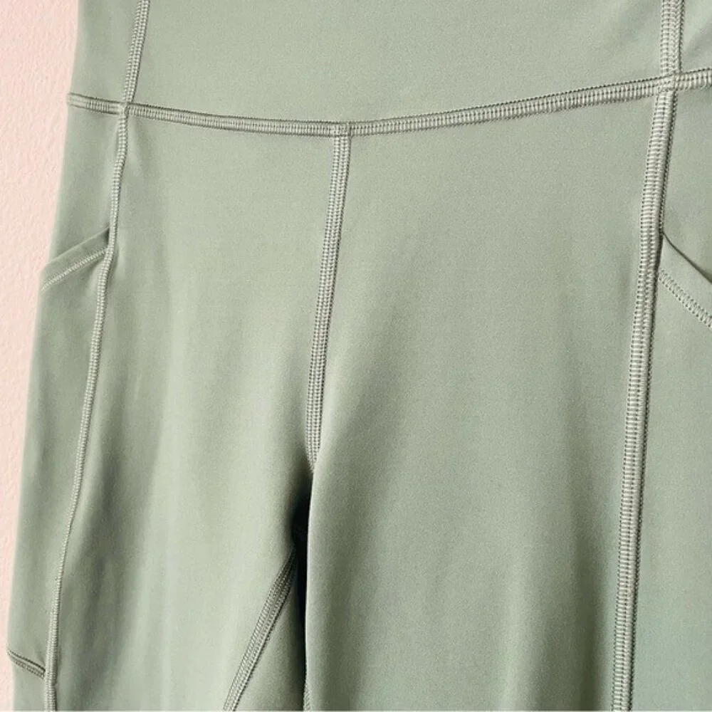 Lululemon SIZE 4 Invigorate High Rise Pocketed 25” leggings in Algae Green